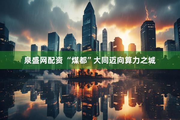 泉盛网配资 “煤都”大同迈向算力之城