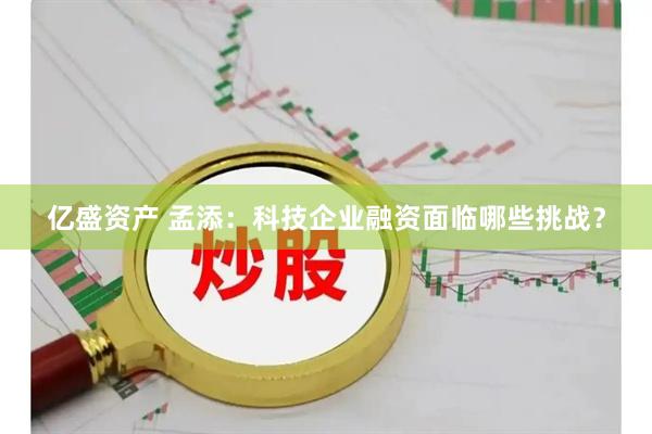 亿盛资产 孟添：科技企业融资面临哪些挑战？